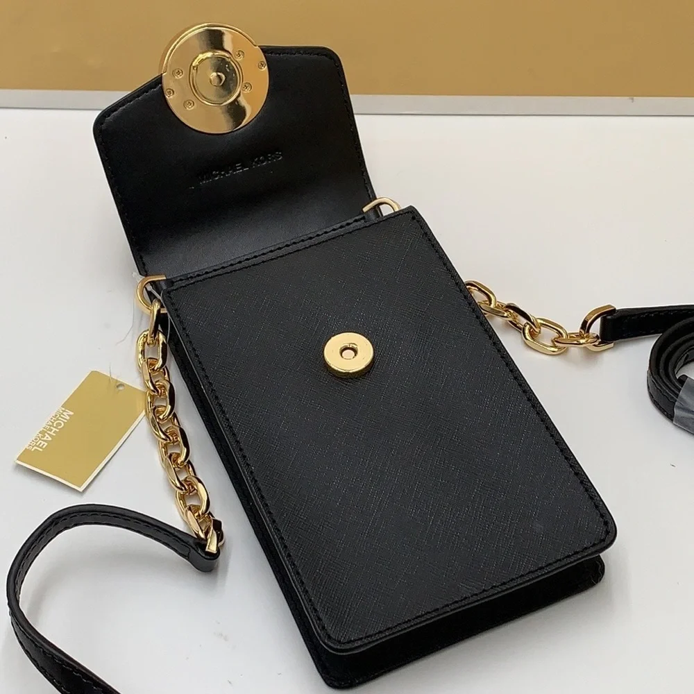 MICHAEL KORS Carmen NS Small Phone Crossbody Bag Black color - Picture 3 of 16